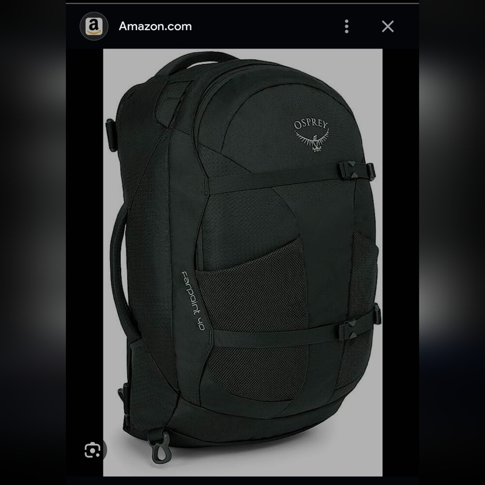 Osprey Farpoint 40 Men's (S/M 15" - 19") Backpack + free Raincover (Not Osprey)